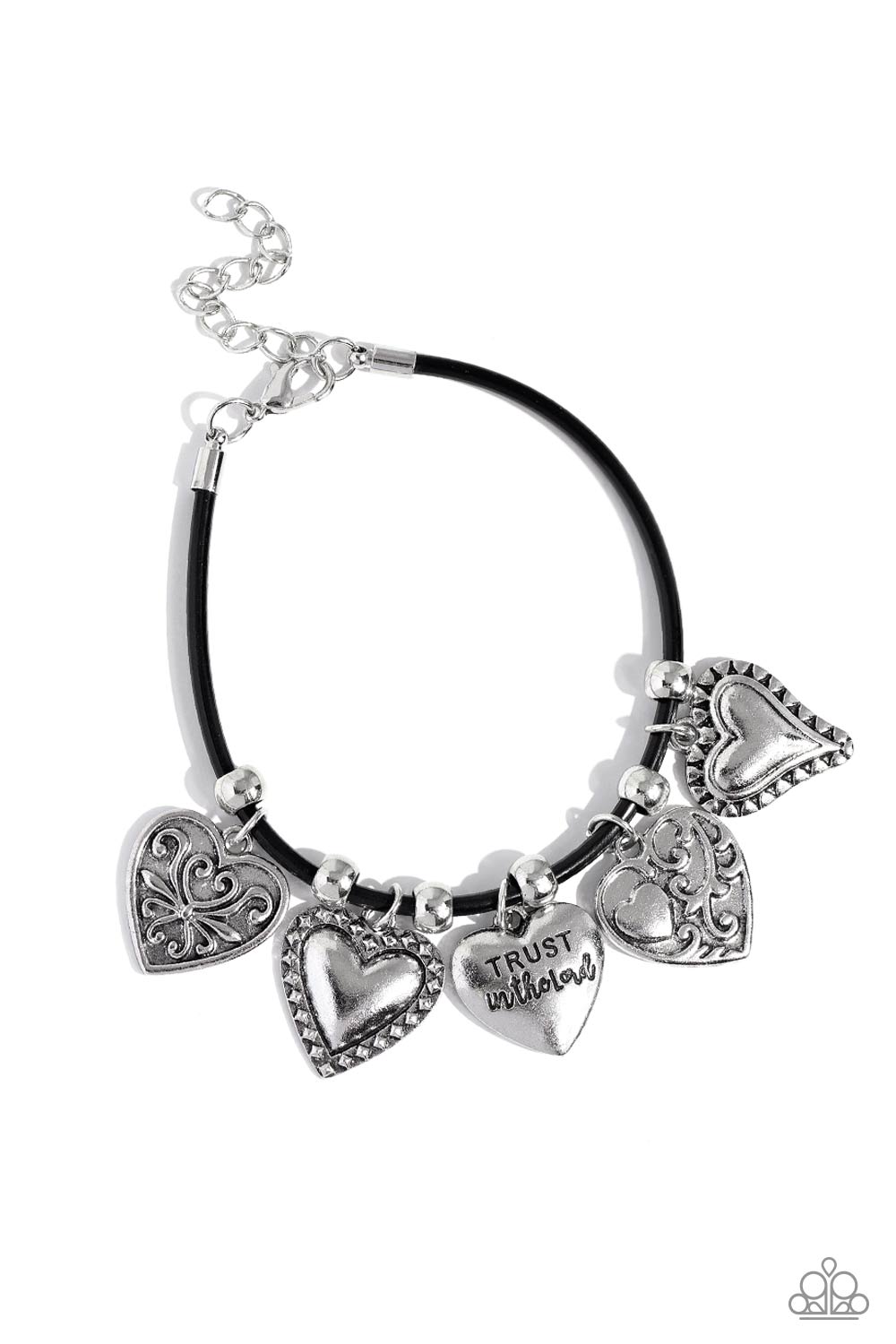 Paparazzi Accessories: Totally Trusting - Black Bracelet