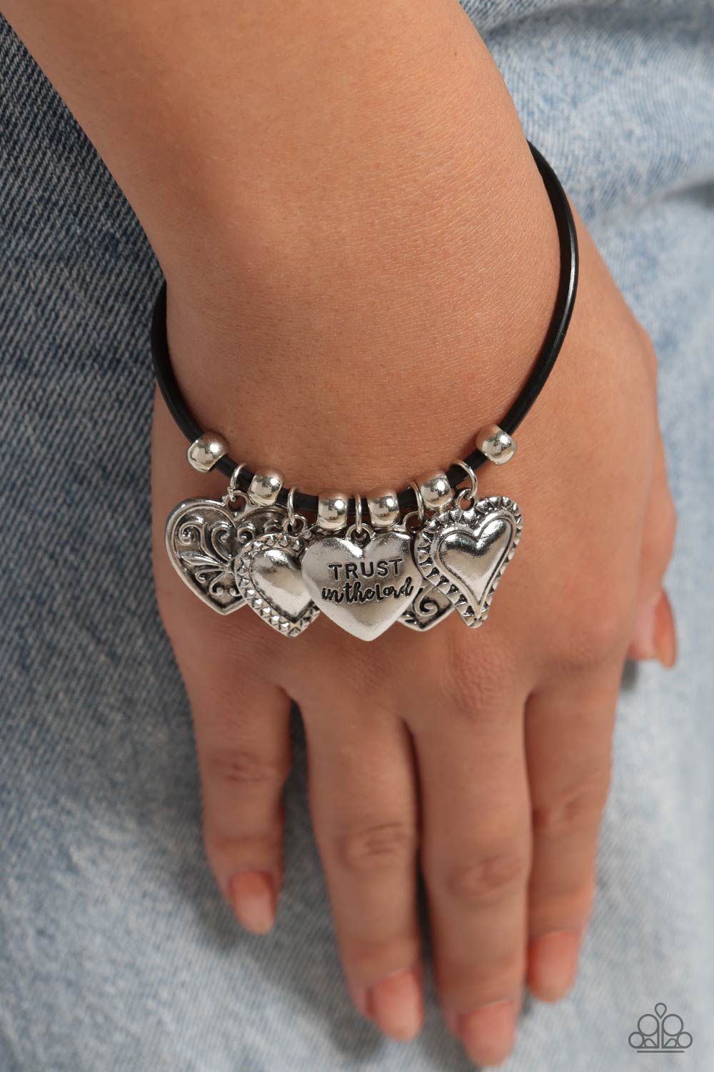 Paparazzi Accessories: Totally Trusting - Black Bracelet