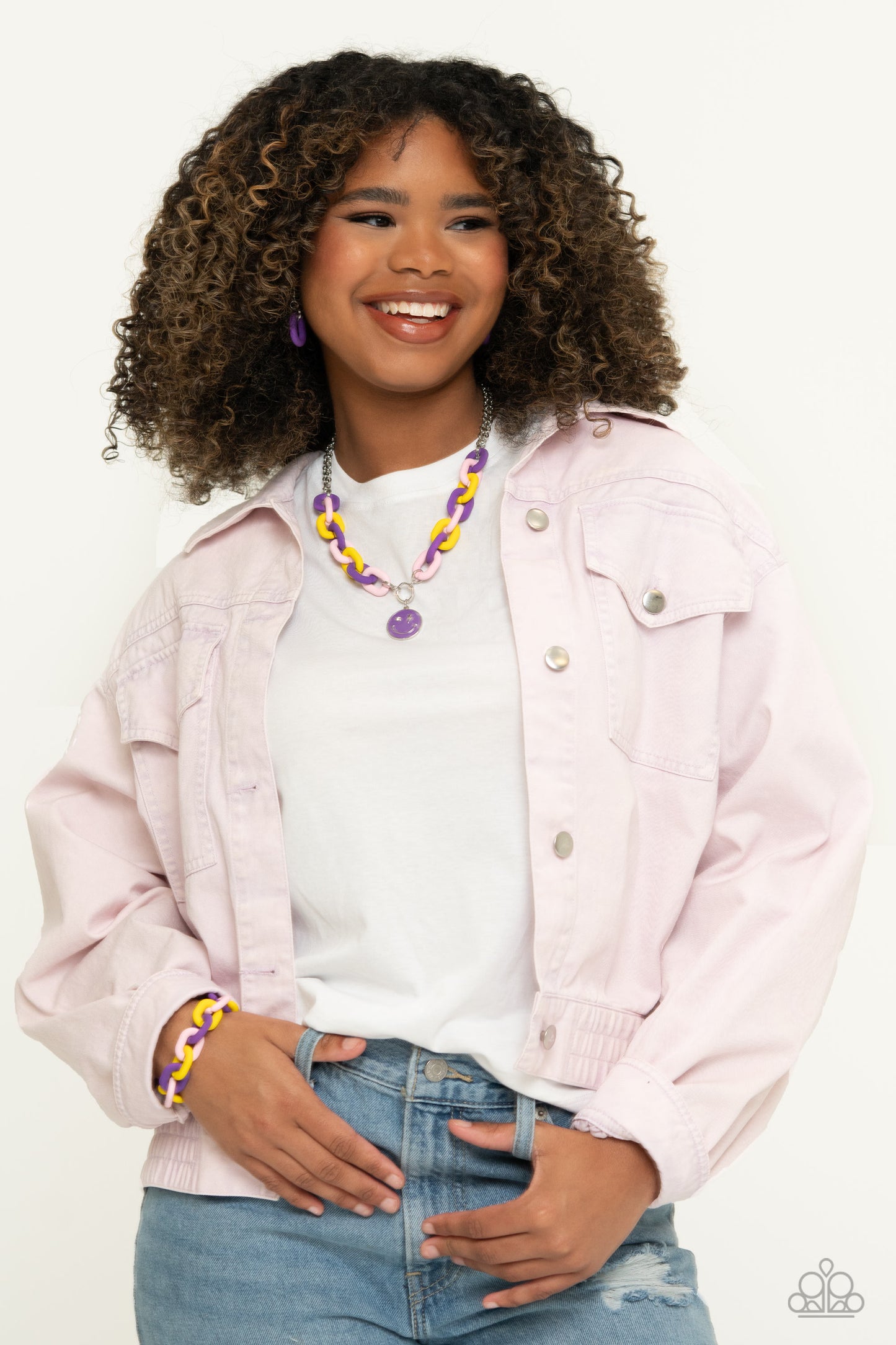 Paparazzi Accessories: Speed SMILE - Purple Necklace
