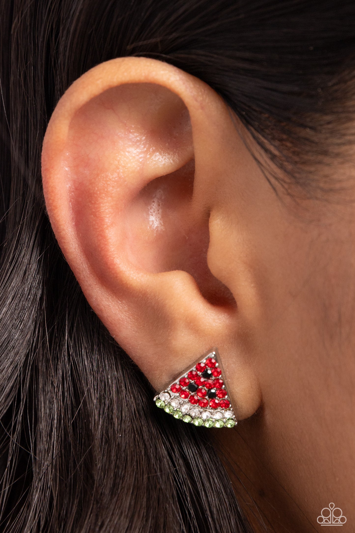 Paparazzi Accessories: Watermelon Slice - Red Earring