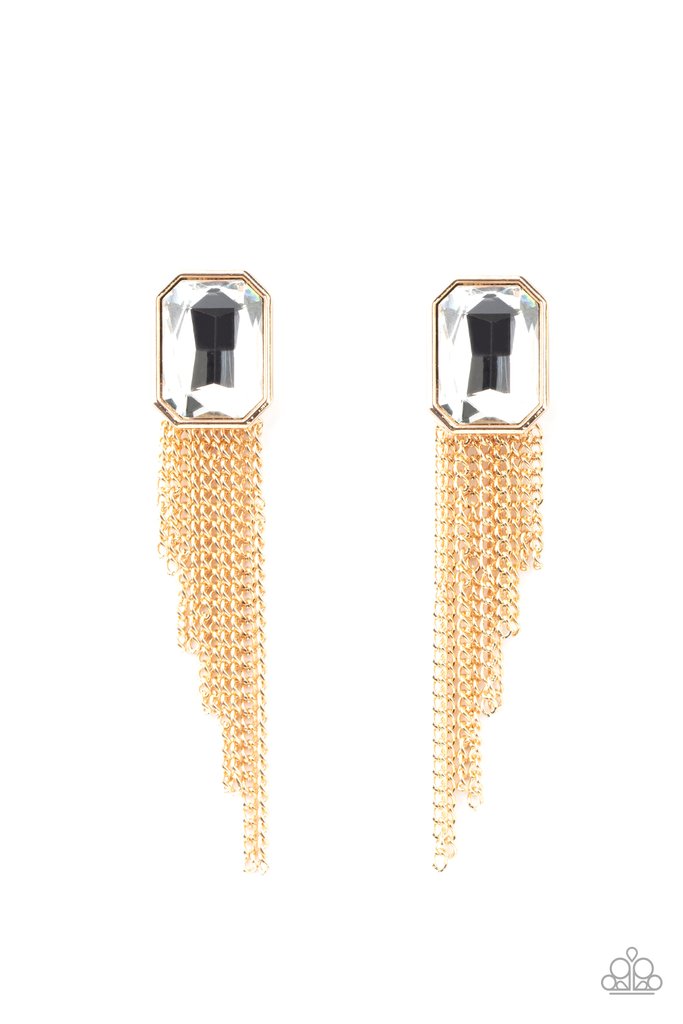Paparazzi Accessories: Save for a REIGNy Day Gold Post Earring