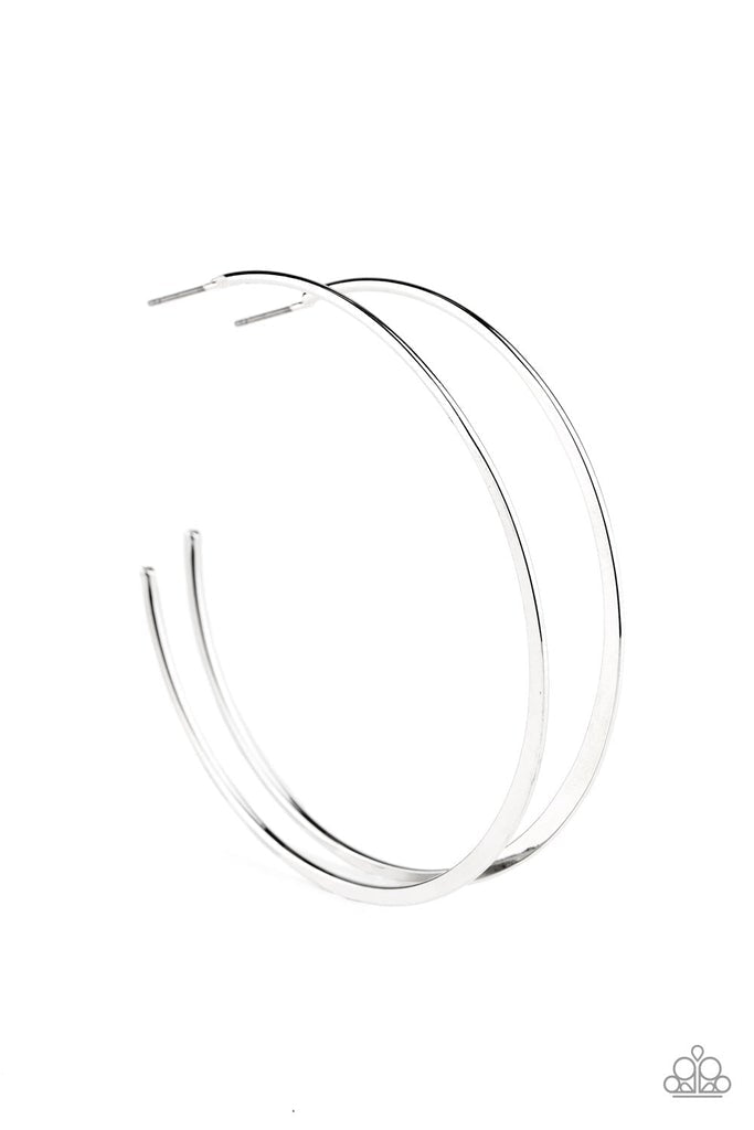 Paparazzi Accessories: Don’t Lose Your Edge Silver Hoop Earring
