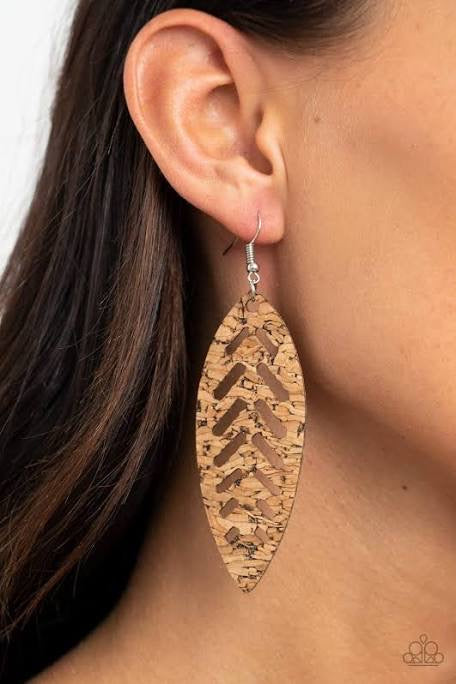 Paparazzi Accessories You’re Such A CORK Brown Earring