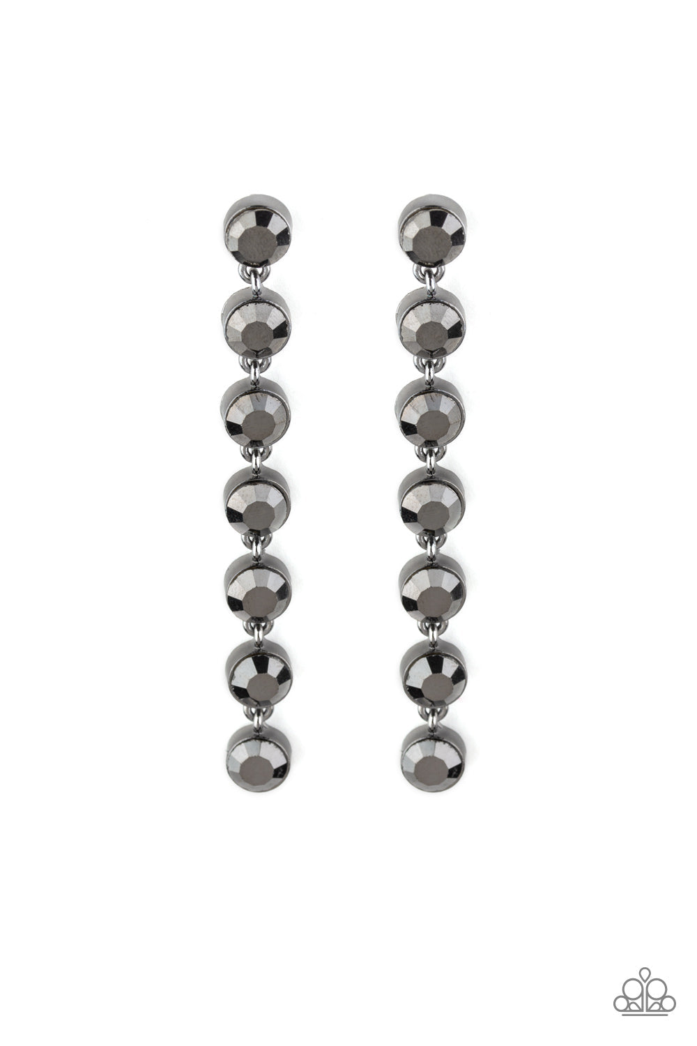 Paparazzi Accessories: Dazzling Debonair Black Post Earring