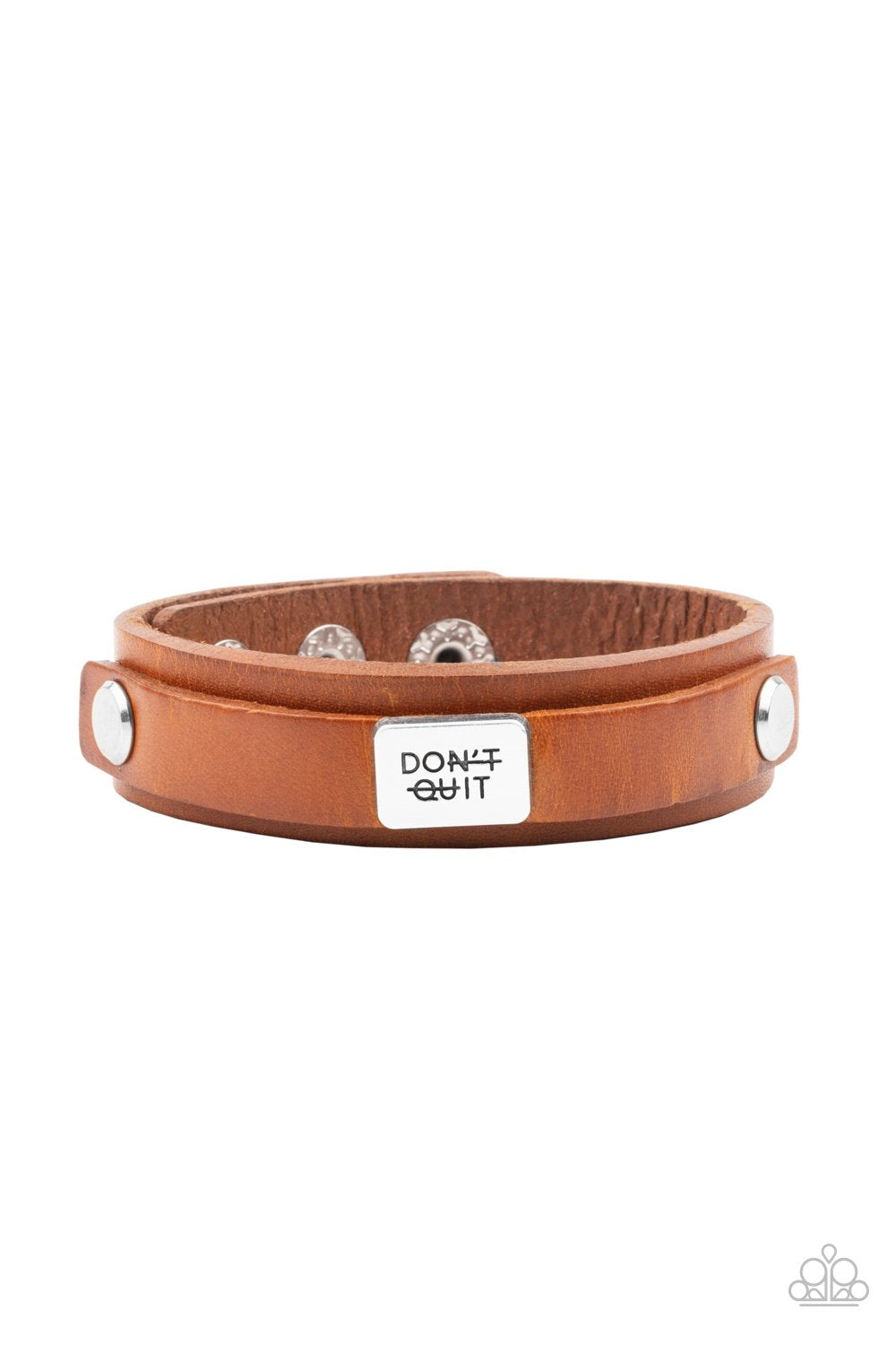 Paparazzi Accessories: Don’t Quit Now Brown Urban Bracelet