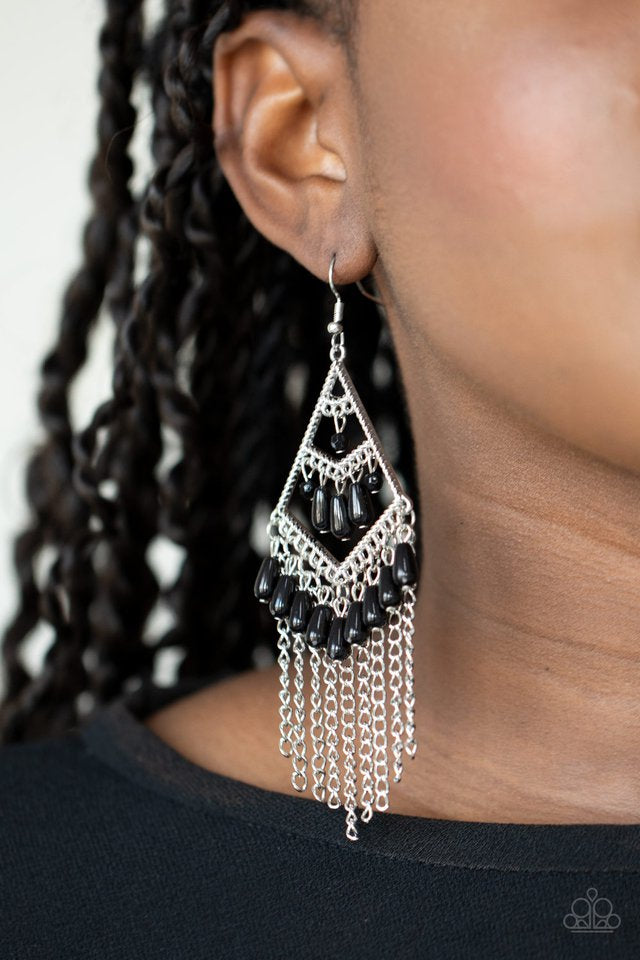 Paparazzi Accessories: Trending Transcendence Black Earring