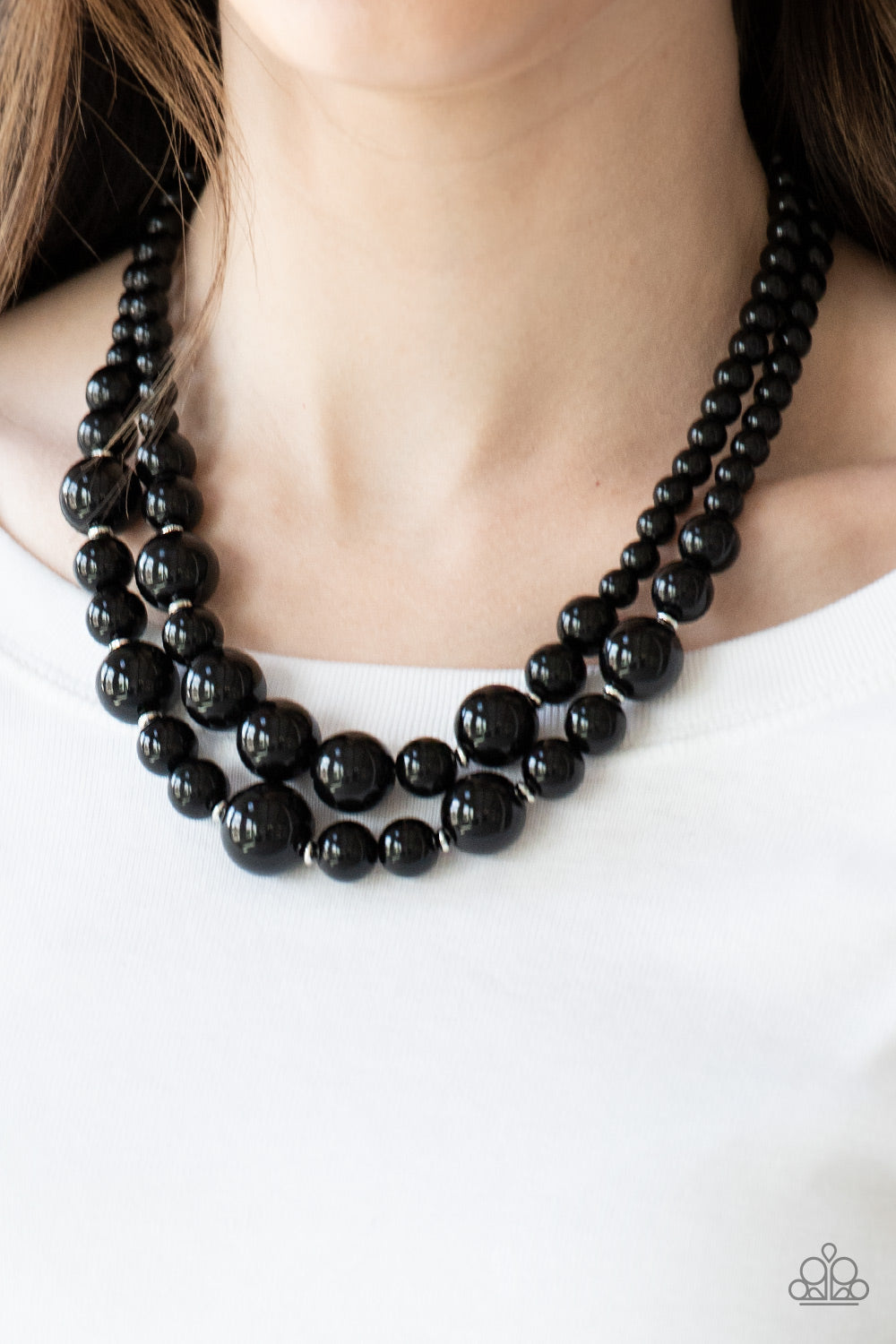 Paparazzi Accessories: The More The Modest Black Necklace