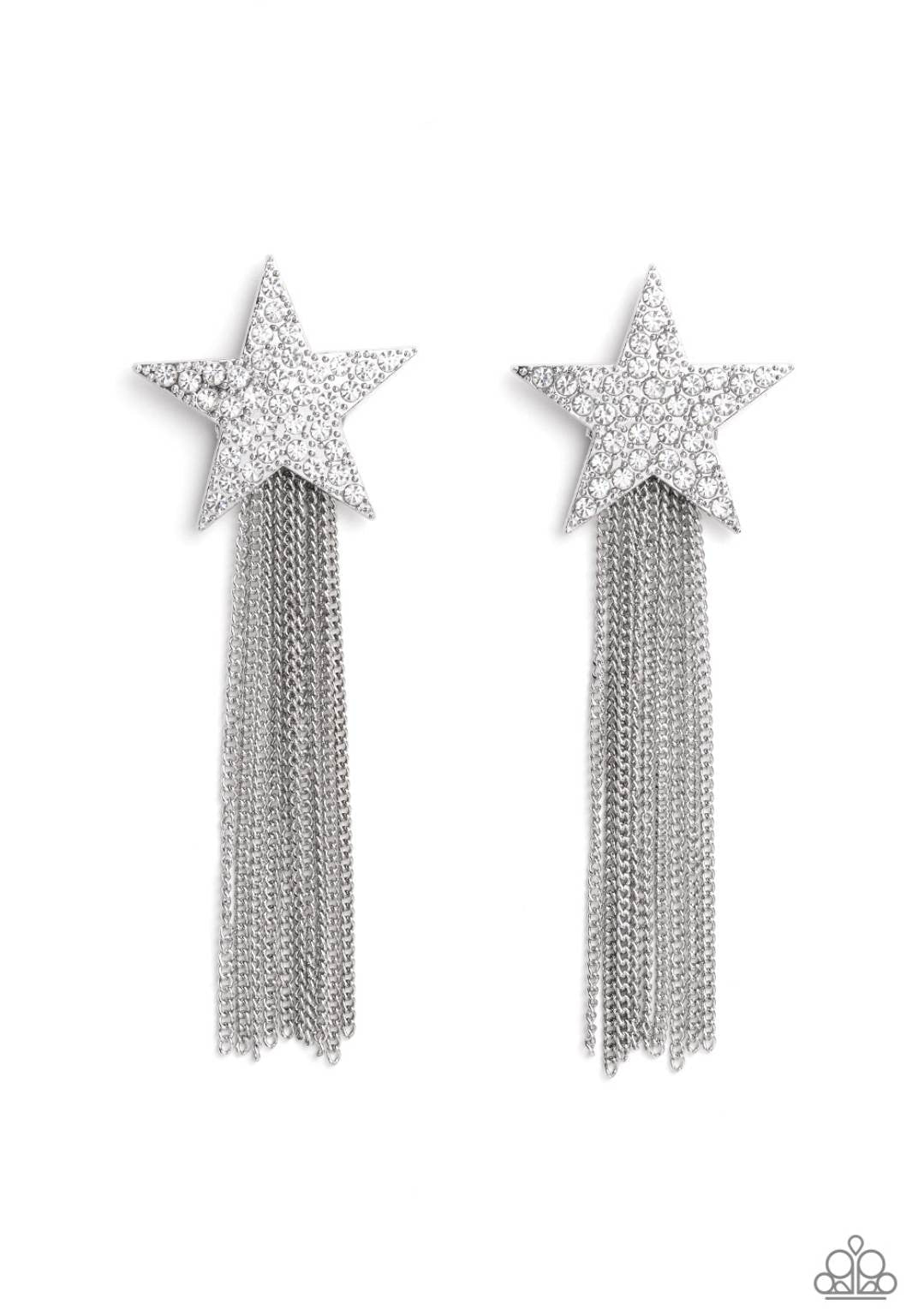 Paparazzi Accessories: Superstar Solo White Earring