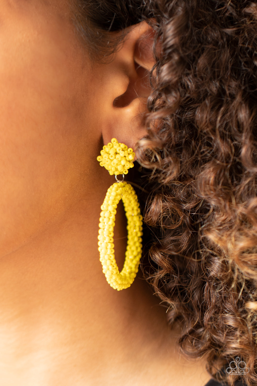 Paparazzi Accessories: Be All You Can Bead Yellow Post Earring