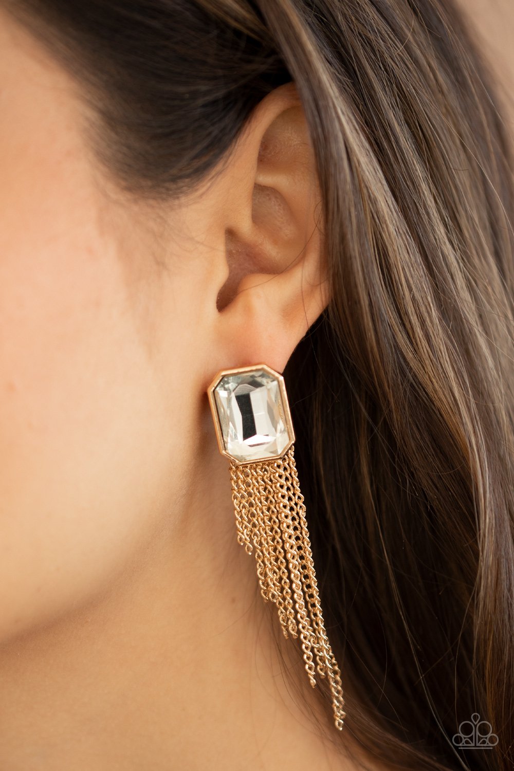 Paparazzi Accessories: Save for a REIGNy Day Gold Post Earring