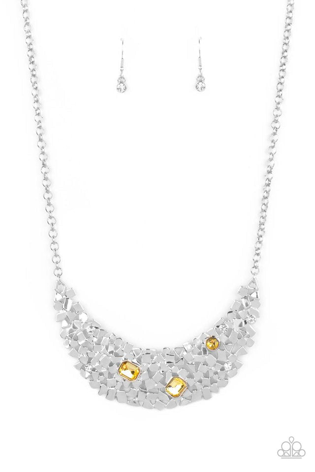 Paparazzi Accessories: Fabulously Fragmented Yellow Necklace