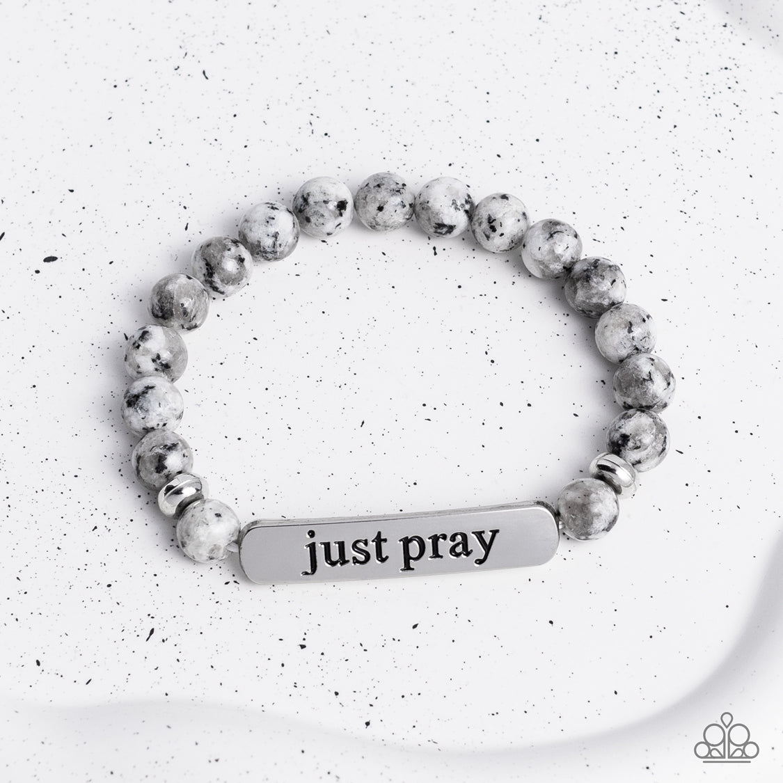 Paparazzi Accessories: Just Pray Silver Bracelet