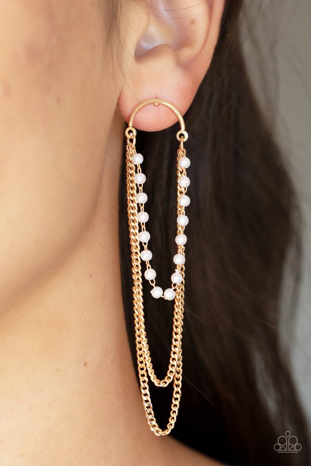 Paparazzi Accessories: VIP Vintage Gold Earring