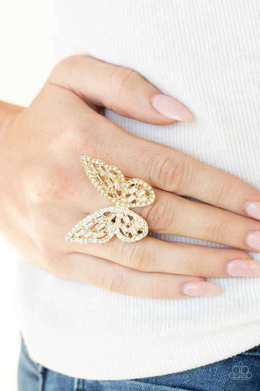 Paparazzi Accessories: Flauntable Flutter Gold Ring