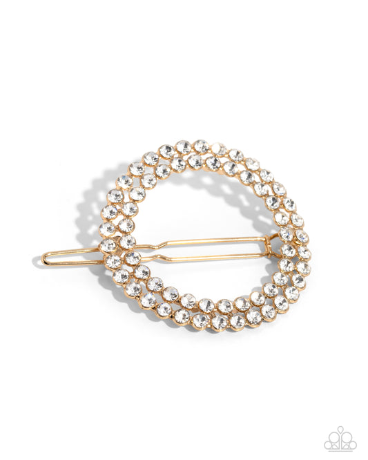 Paparazzi Accessories: Inner CIRCLET - Gold Hair Clip