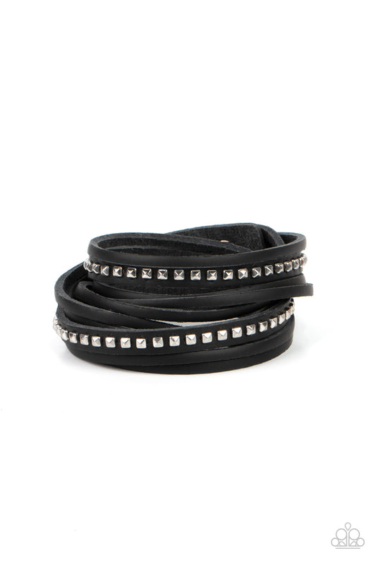 Paparazzi Accessories: Studded Sensation - Black Urban Bracelet