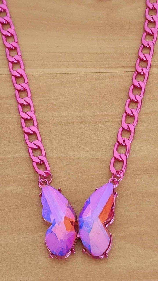 Paparazzi Accessories: Fascinating Flyer Pink Necklace