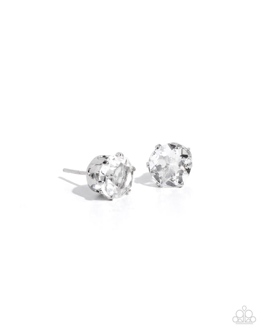 Paparazzi Accessories: Breathtaking Birthstone - White Post Earring