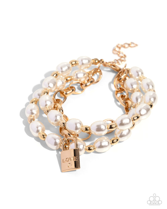 Paparazzi Accessories: LOVE-Locked Legacy - Gold Bracelet