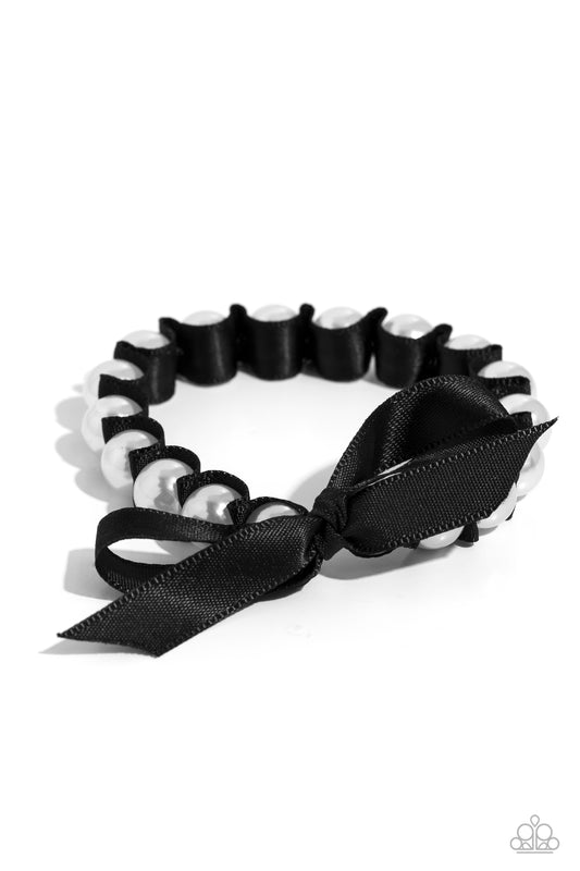 Paparazzi Accessories: Ribbon Rarity - Black Bracelet