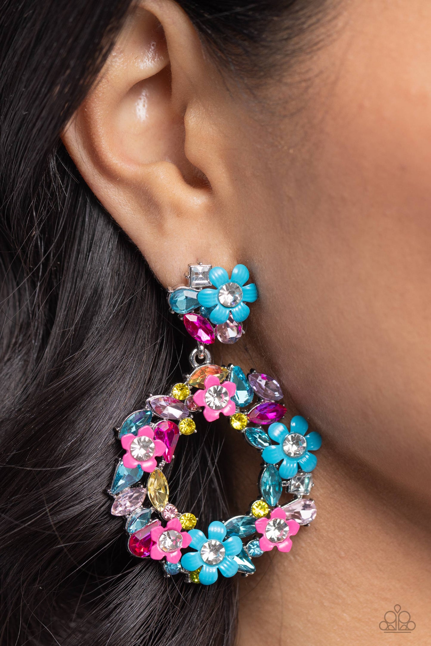 Paparazzi Accessories: Wreathed in Wildflowers - Blue Earring