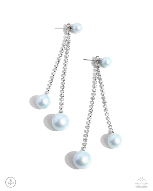 Paparazzi Accessories: Give Us A PEARL! - Blue Earring