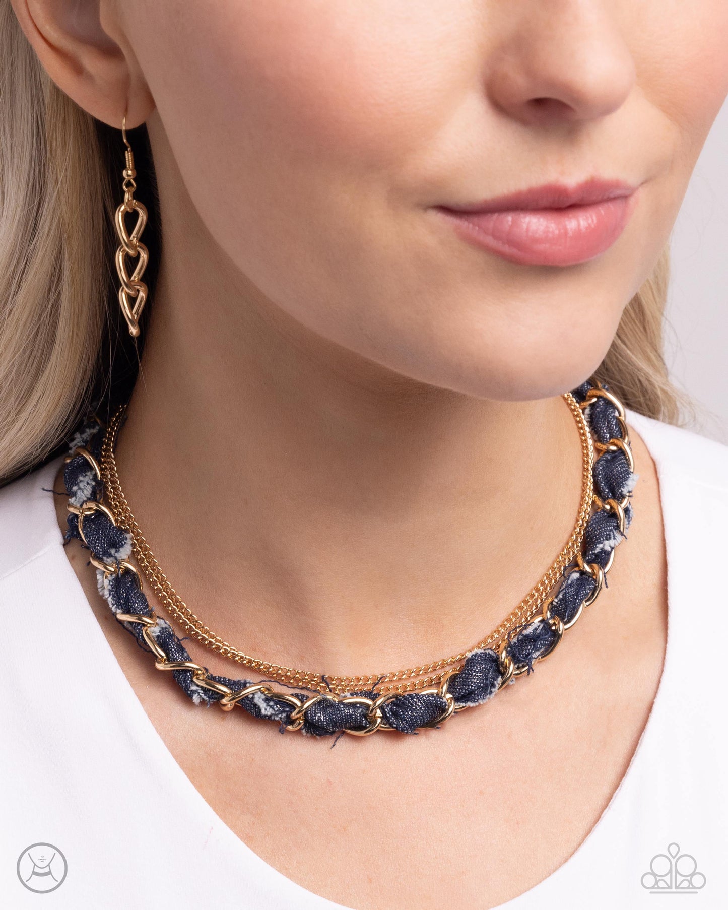 Paparazzi Accessories: Denim Danger - Gold Necklace
