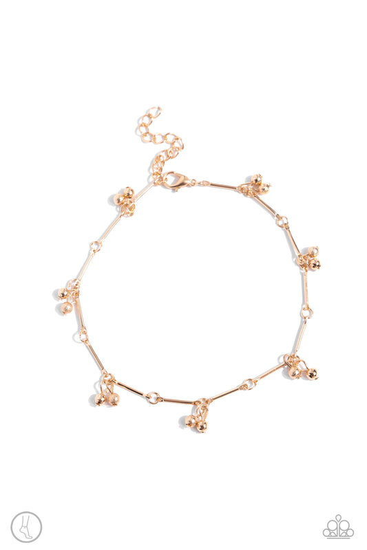 Paparazzi Accessories: A SMILE A Minute - Gold Anklet
