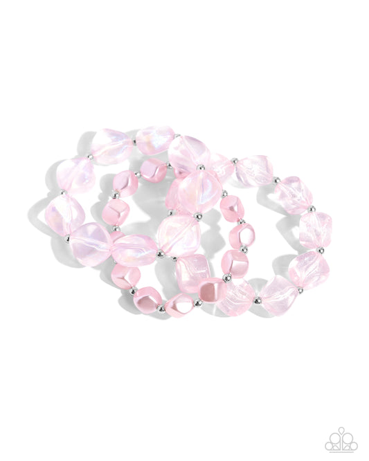Paparazzi Accessories: Glittery Gala - Pink Bracelet