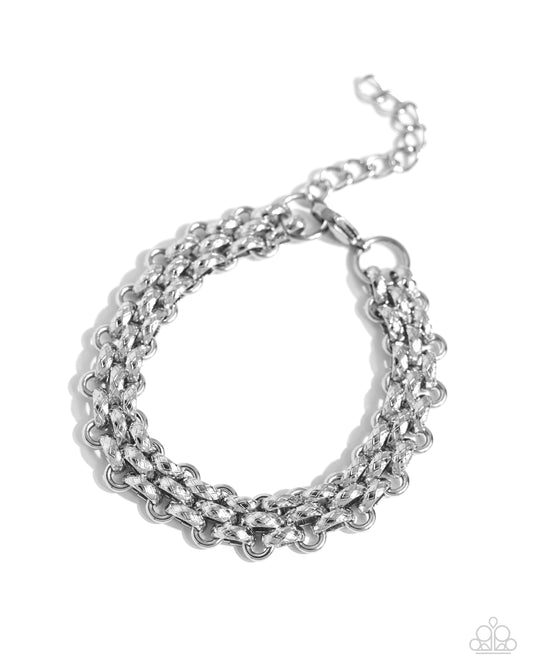 Paparazzi Accessories: Interlocked Independence - Silver Bracelet