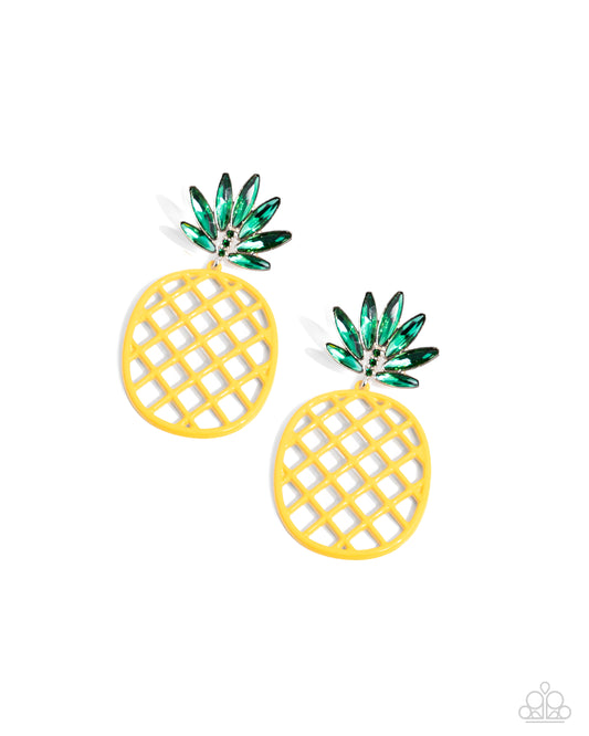 Paparazzi Accessories: Pineapple Passion - Yellow Earring