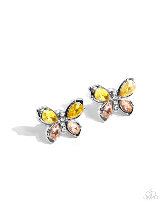Paparazzi Accessories: Live to FLIGHT Another Day - Yellow Earring