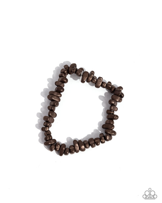 Paparazzi Accessories: Matte Makeover - Brown Urban Bracelet