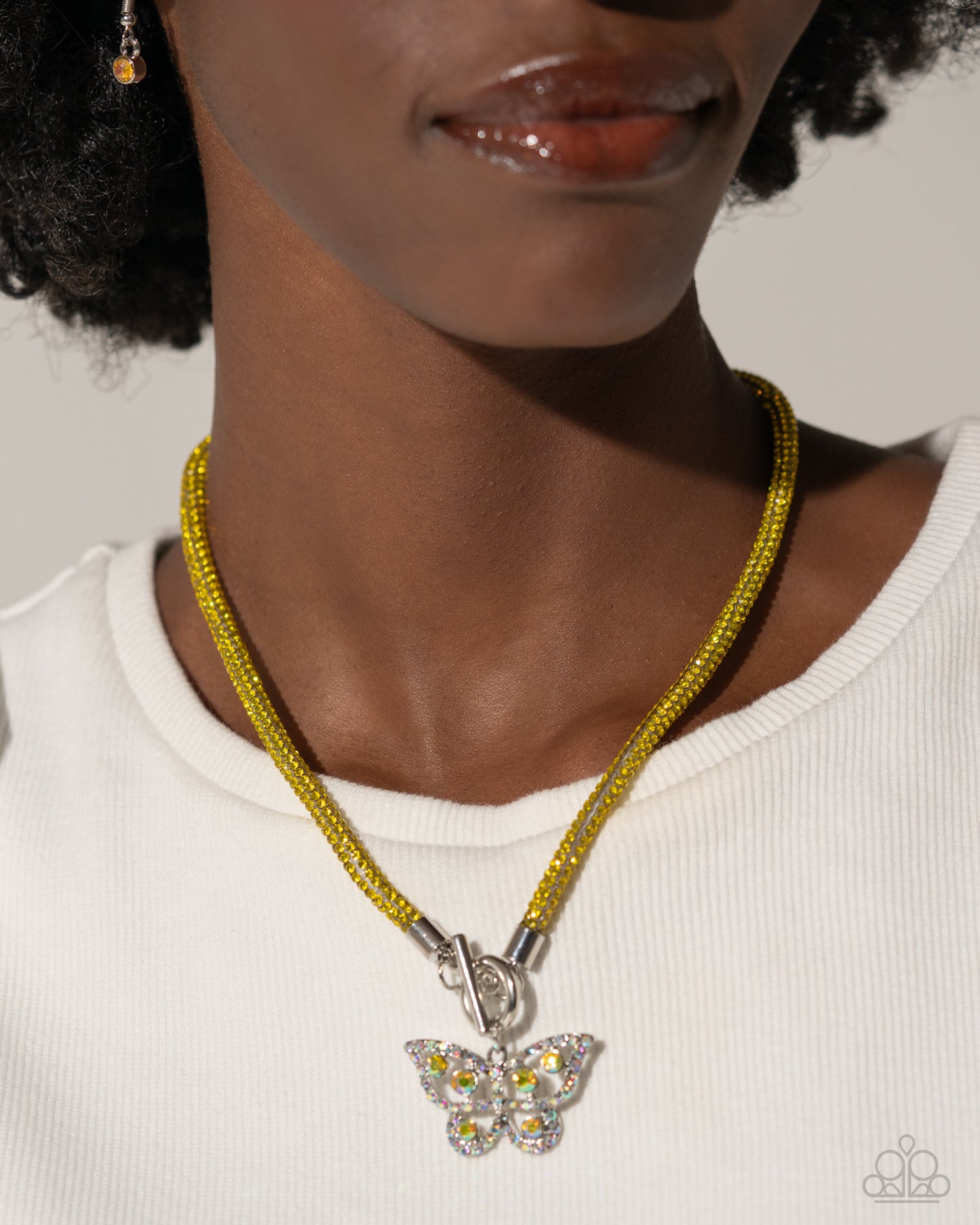 Paparazzi Accessories: On SHIMMERING Wings - Yellow Necklace