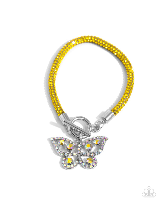 Paparazzi Accessories: Aerial Appeal - Yellow Bracelet