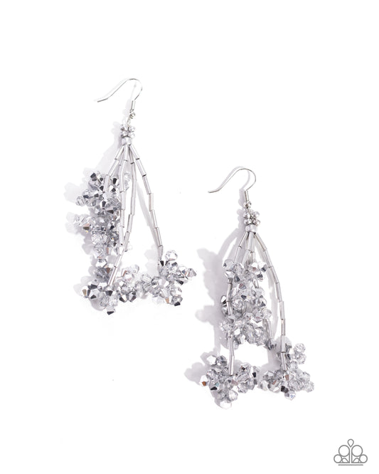 Paparazzi Accessories: Petaled Precipitation - Silver Earring