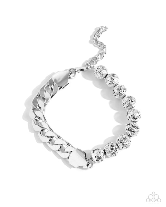 Paparazzi Accessories: Foiled Feature - Silver Urban Bracelet