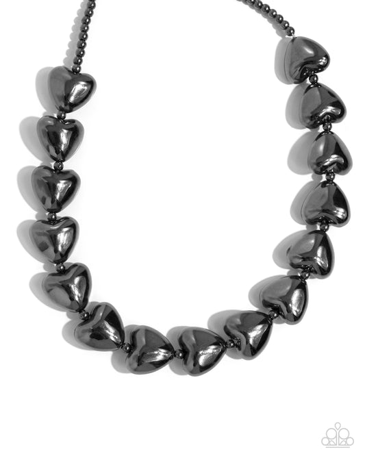 Paparazzi Accessories: Hello Heartstrings - Black Necklace