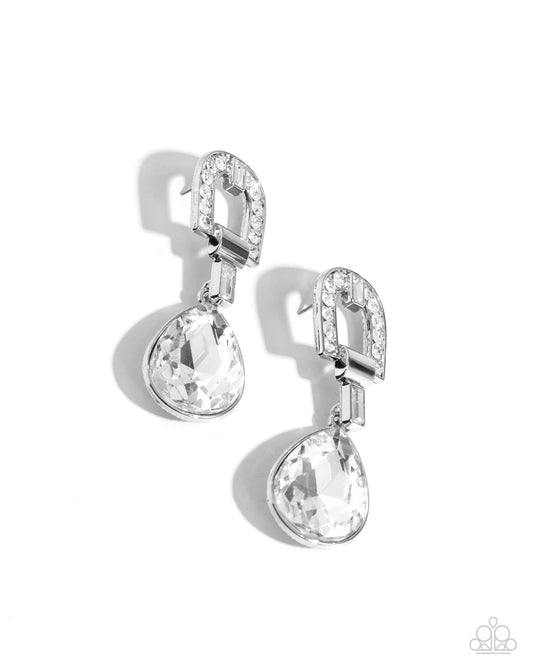 Paparazzi Accessories: in ARCHING Order - White Earring