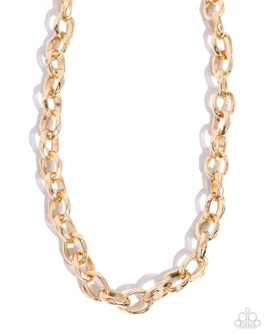 Paparazzi Accessories: Industrial Imitation - Gold Necklace