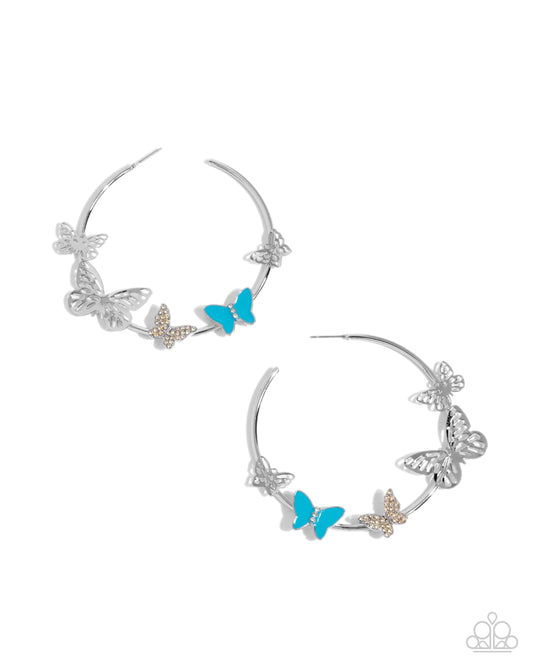 Paparazzi Accessories: Aerial Allegiance - Multi Butterfly Earring