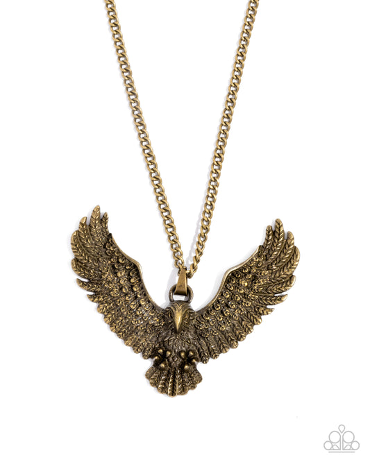 Paparazzi Accessories: Edgy Eagle - Brass Necklace