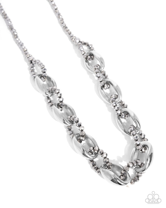 Paparazzi Accessories: Flickering Fact - Silver Necklace