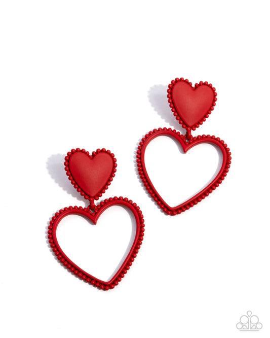 Paparazzi Accessories: Casual Chemistry - Red Earring