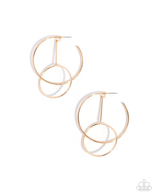 Paparazzi Accessories: Dreaming of Hoops - Gold Earrings