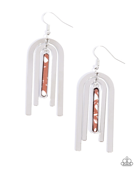 Paparazzi Accessories: Coarse Conversation - Brown Earrings