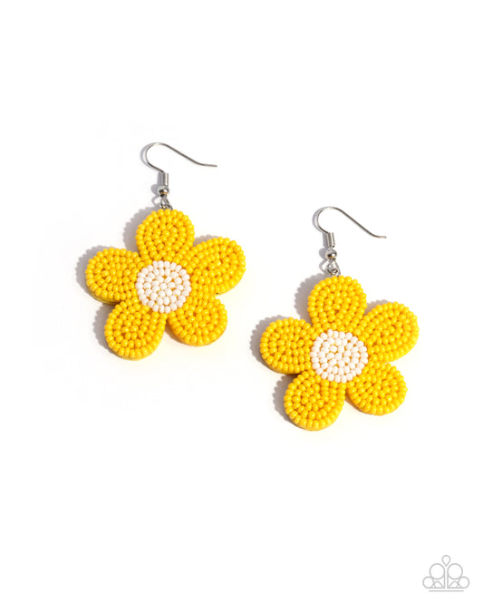 Paparazzi Accessories: Seed Bead Vibrancy - Yellow Earring