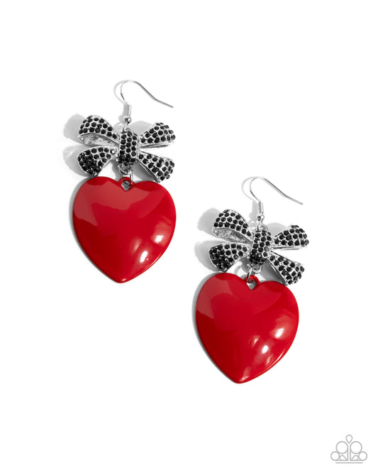 Paparazzi Accessories: Suitable Sweetheart - Red Earring