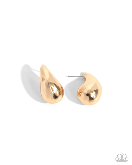 Paparazzi Accessories: Raindrop Reveal - Gold Earring