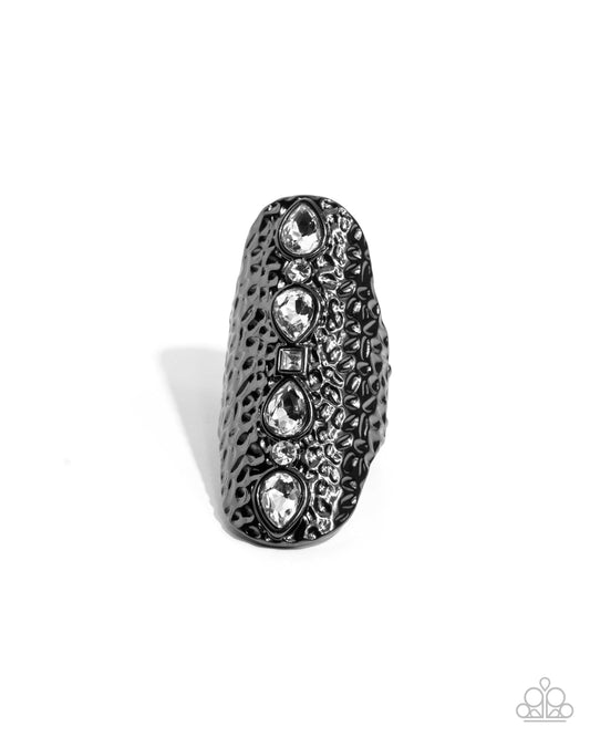 Paparazzi Accessories: Double Take Dazzle - Black Ring
